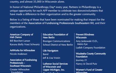 WF names two board directors to National Philanthropy Day Partners in Philanthropy, 2021