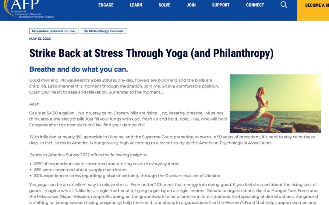 Strike Back at Stress Through Yoga (and Philanthropy)